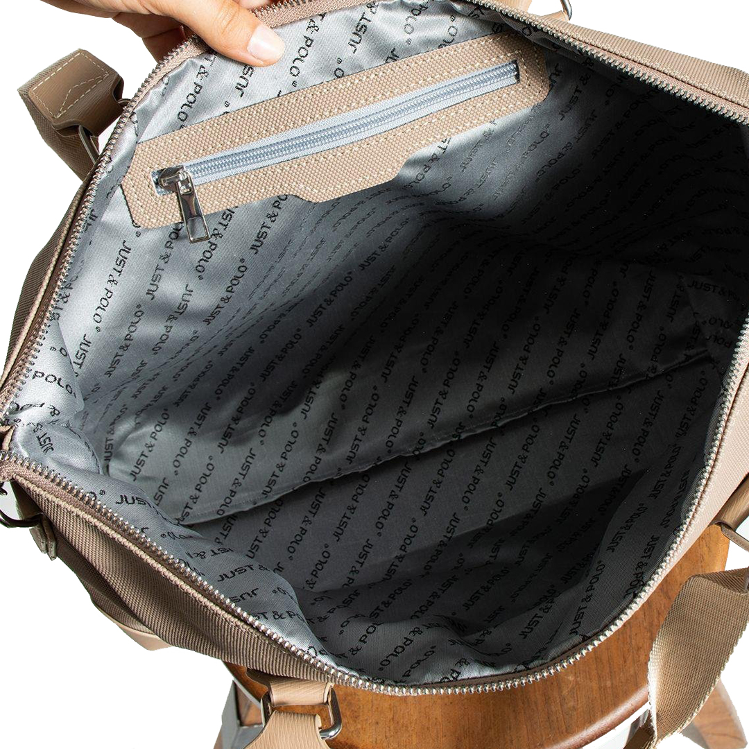 Just Polo Kadın Spor Çantası Büyük Boy JP6011 Vizon Just Polo Kadın Spor Çantası Büyük Boy JP6011 Vizon