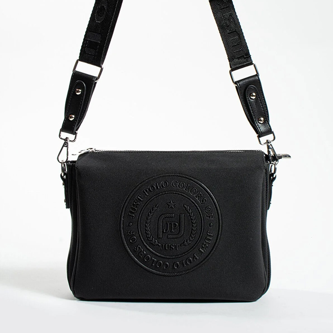 Just Polo Kadın Üç Bölmeli Lakoste Kumaş Çapraz ve Omuz Çantası Siyah Just Polo Kadın Üç Bölmeli Lakoste Kumaş Çapraz ve Omuz Çantası Siyah