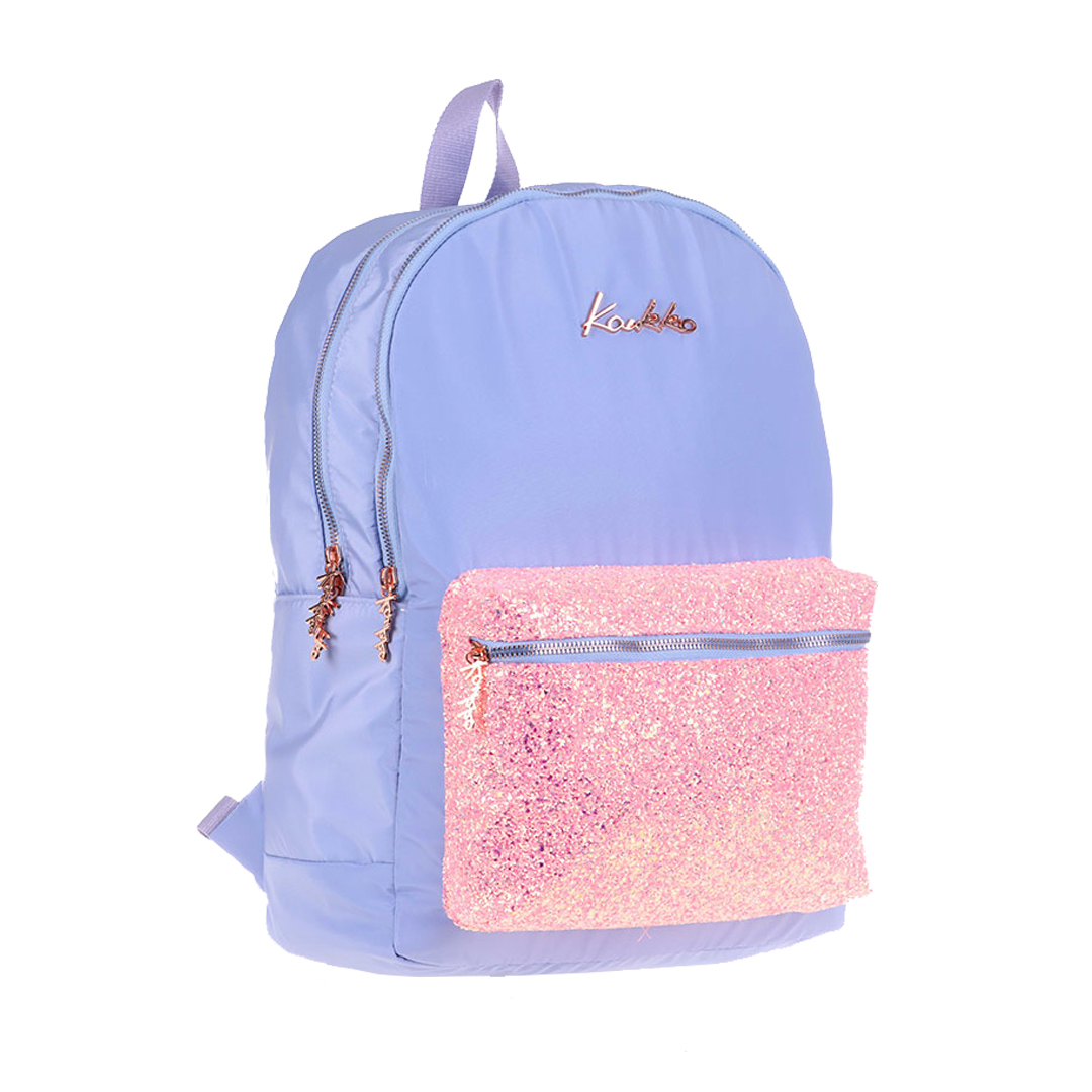 Kaukko Bright Sırt Çantası Taşlı-Floral Mavi K1521