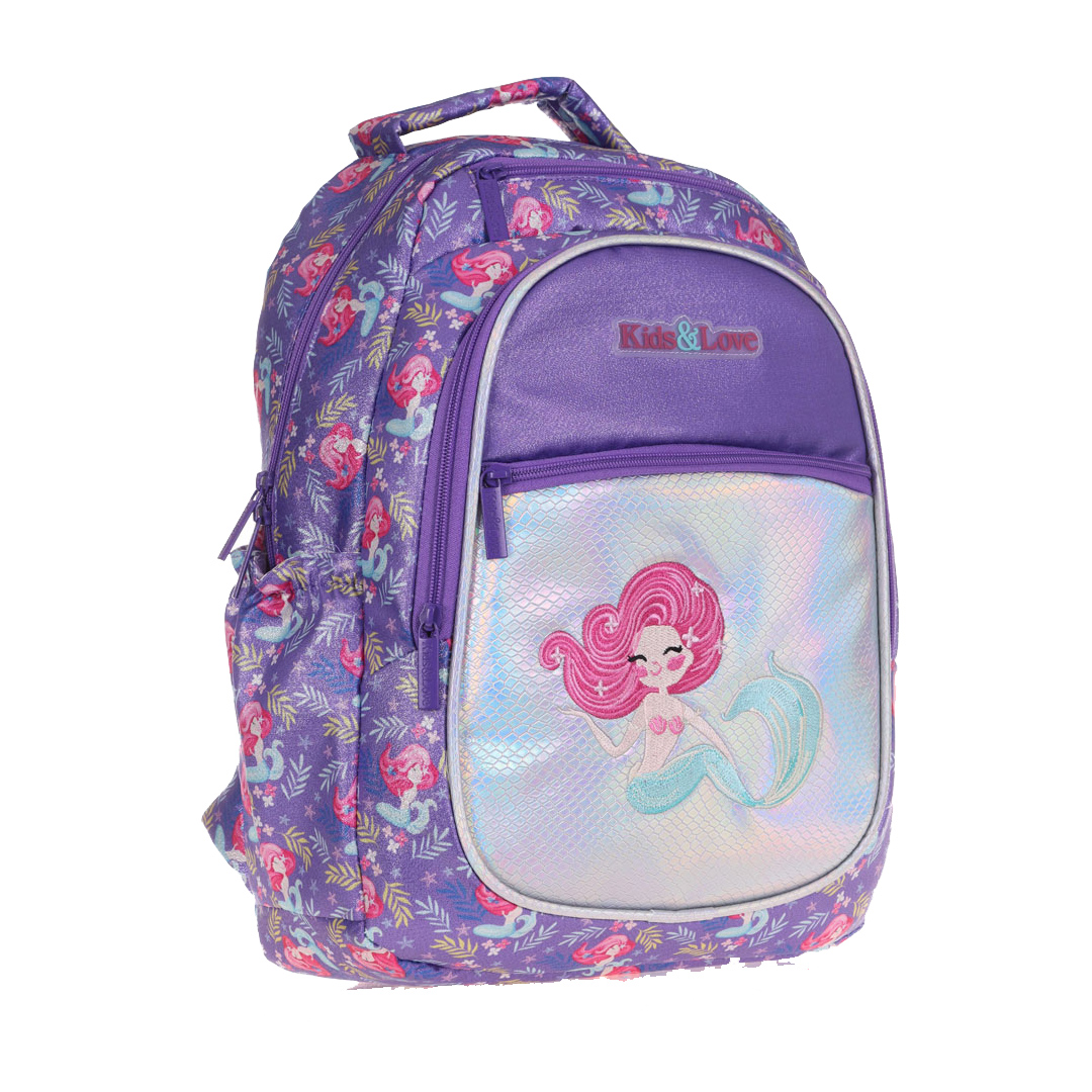 Kaukko Kids&Love Sırt Çantası Aynalı-Simli L5097 Kaukko Kids&Love Sırt Çantası Aynalı-Simli L5097