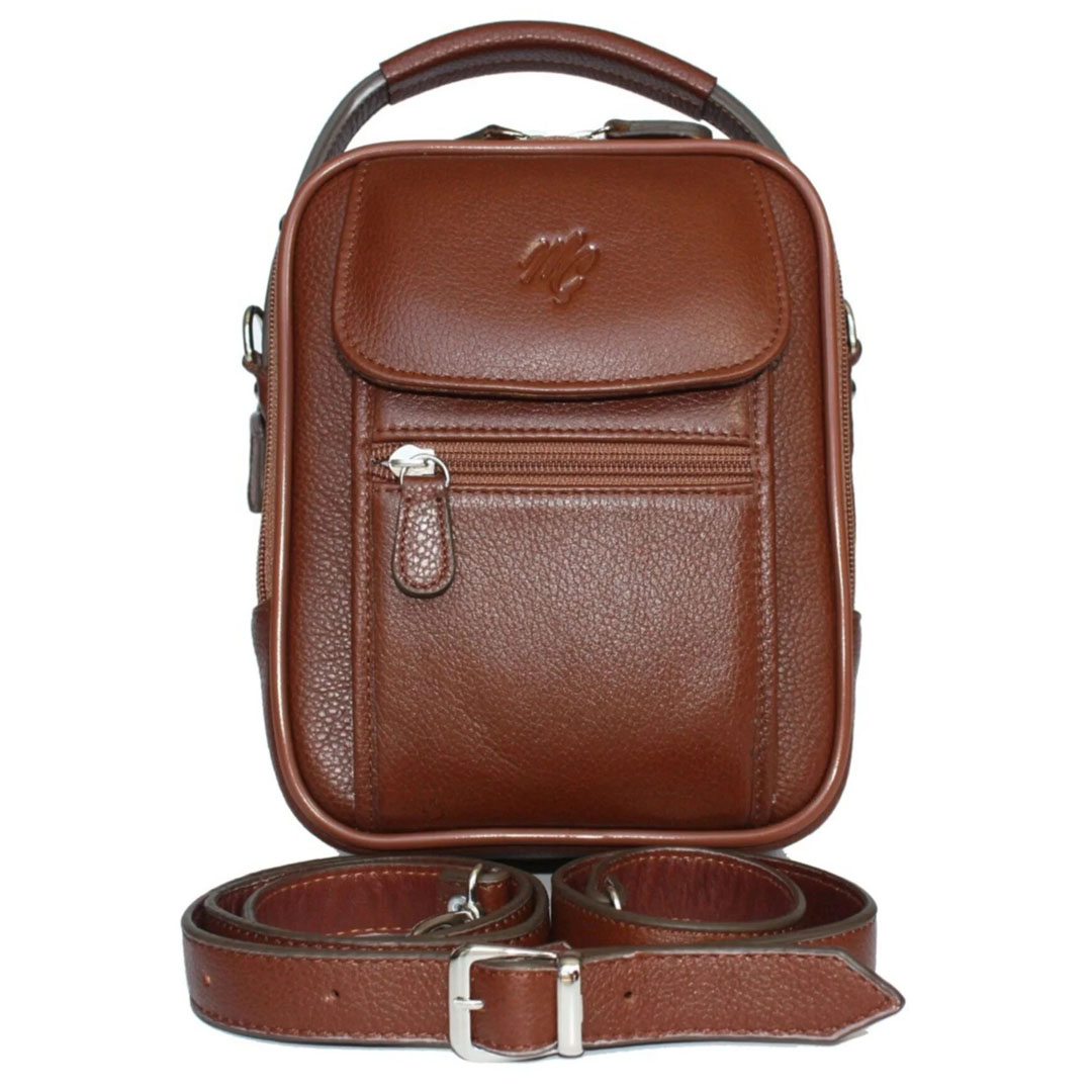 MÇ DERİ Erkek El Ve Omuz Askılı Deri Çanta %100 Hakiki Deri