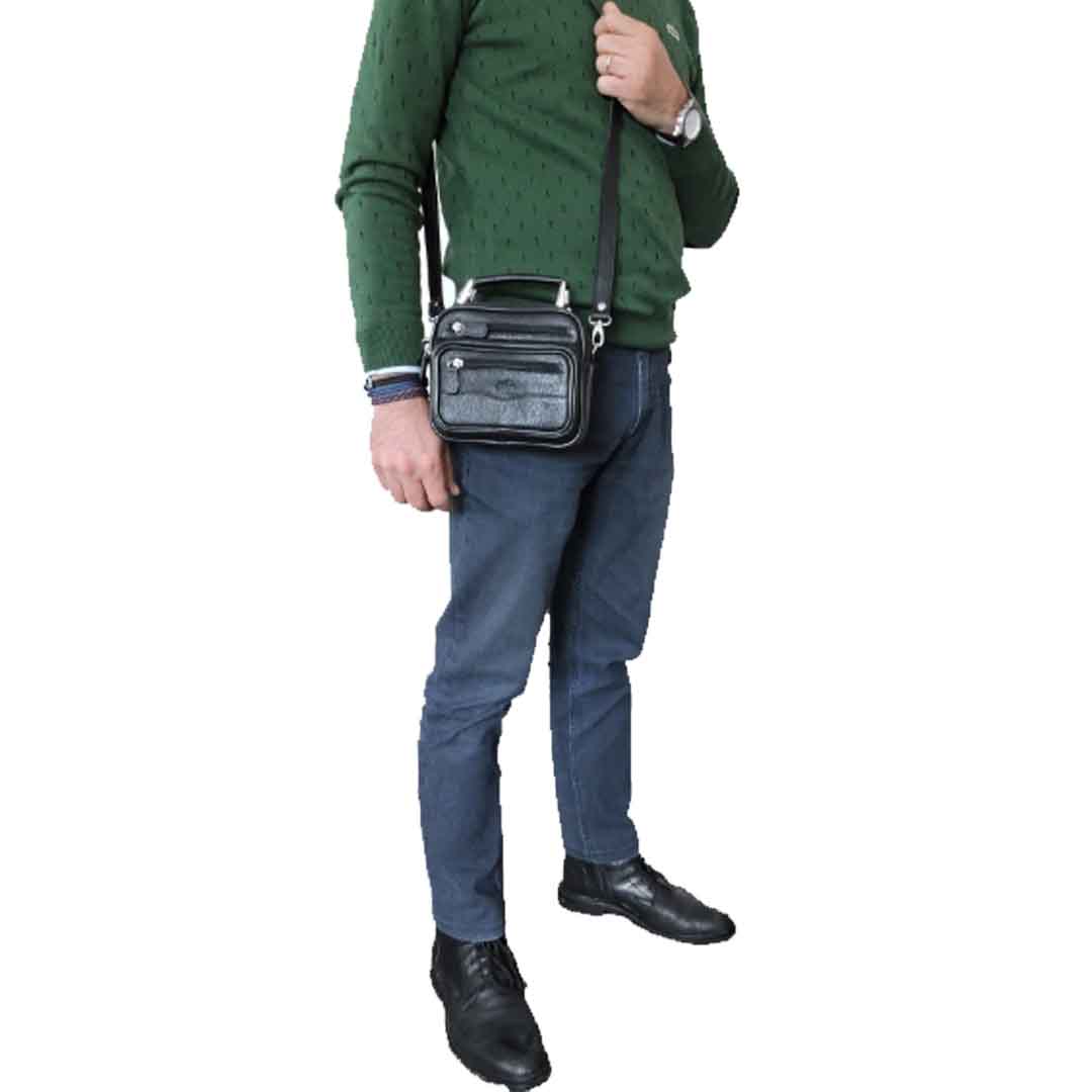 MÇ DERİ Erkek El Ve Omuz Çantası Hakiki Deri Siyah MÇ DERİ Erkek El Ve Omuz Çantası Hakiki Deri Siyah