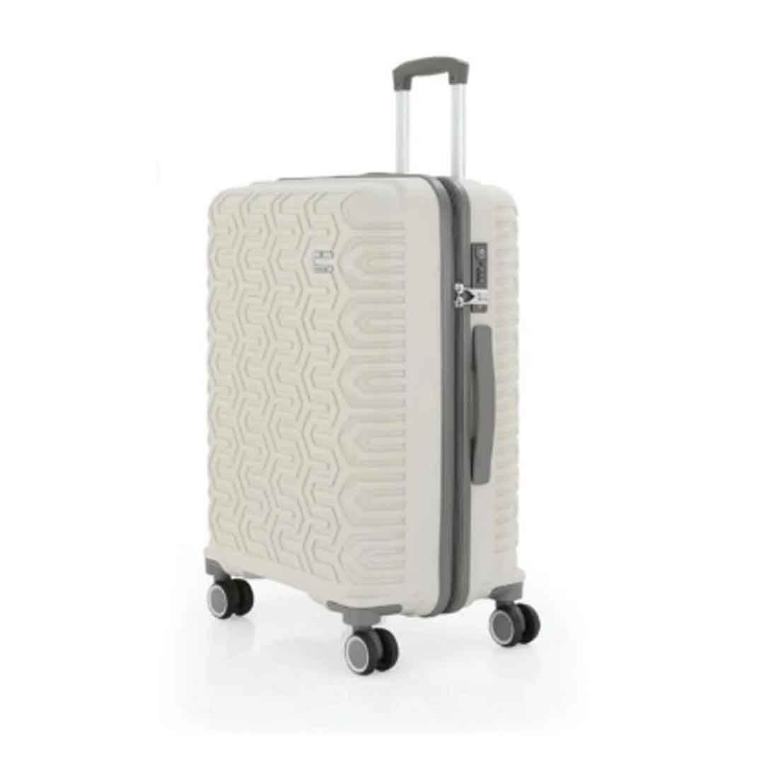 MÇS Üçlü Polipropilen Valiz Seti V377 - Kemik Gri