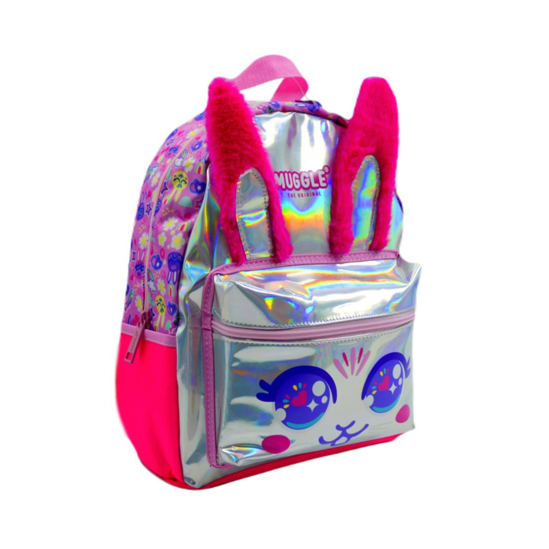 Muggle 2 Bölmeli Bunny Pembe Anaokulu Sırt Çantası (MU-7662)