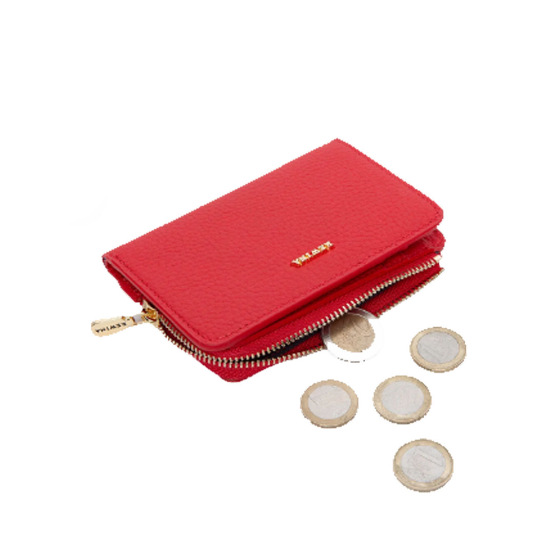 REWİNA 9110 Hakiki Deri Mıknatıslı Kadın Cüzdan Portföy Kırmızı