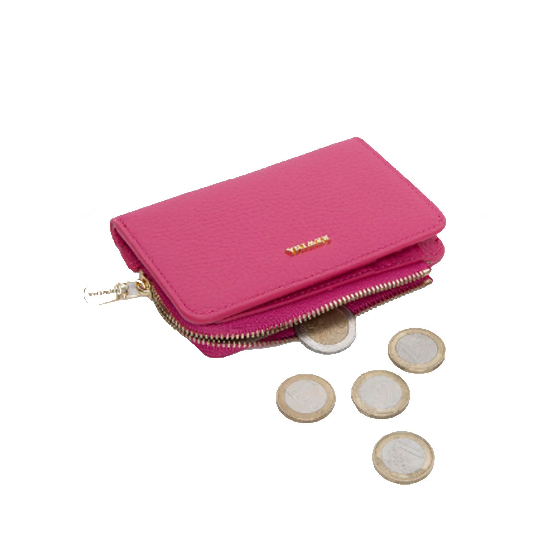 REWİNA 9110 Hakiki Deri Mıknatıslı Kadın Cüzdan Portföy Pembe