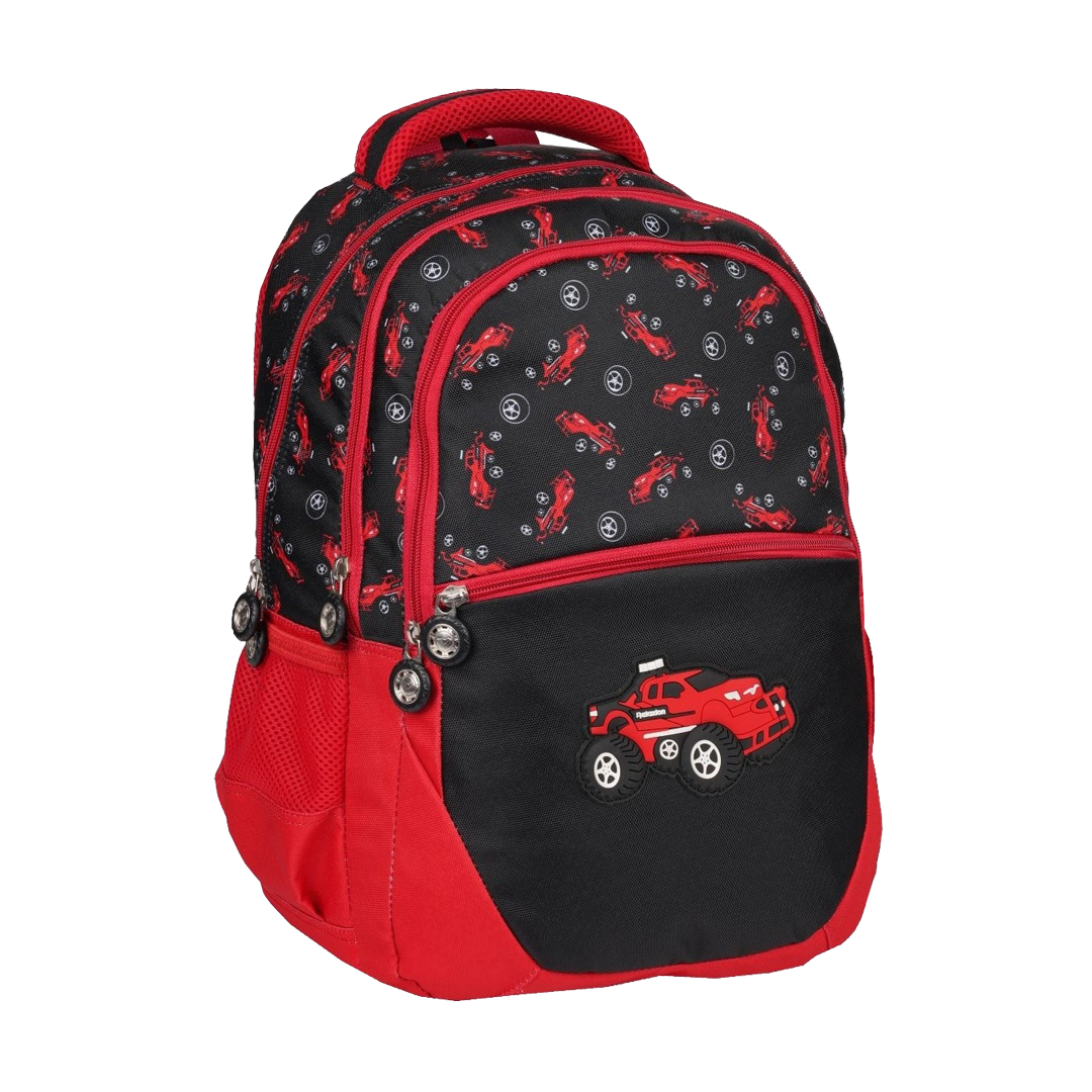 Relaxion 1350-1 Arabalı İlkokul Çantası Siyah / Kırmızı Relaxion 1350-1 Arabalı İlkokul Çantası Siyah / Kırmızı