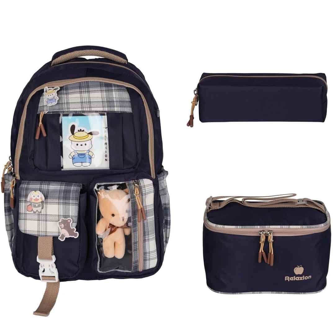 Relaxion 1395 3'lü Set Çocuk İlkokul çantası LACİVERT Relaxion 1395 3'lü Set Çocuk İlkokul çantası LACİVERT