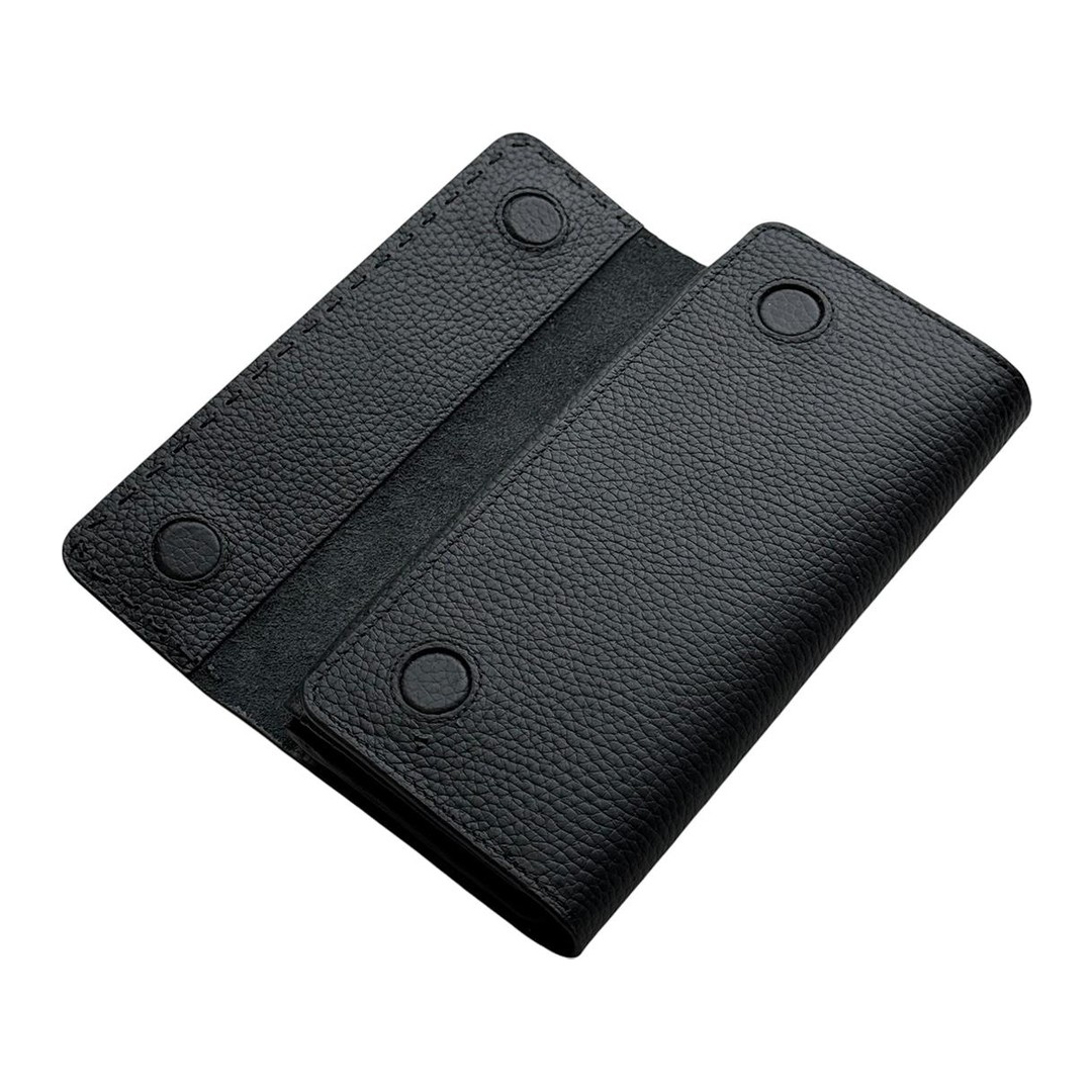 Rewina Siyah Deri Spor Dikişli Gizli Mıknatıslı Kadın Portföy Cüzdan 9706