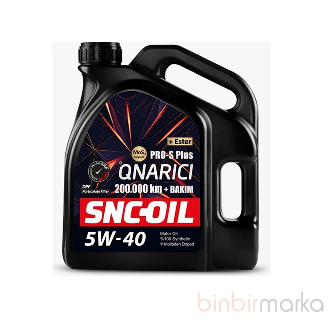 SNC-OIL Pro-S Plus 5W-40 4 Litre Onarıcı Motor Yağı ( Üretim:2022 )