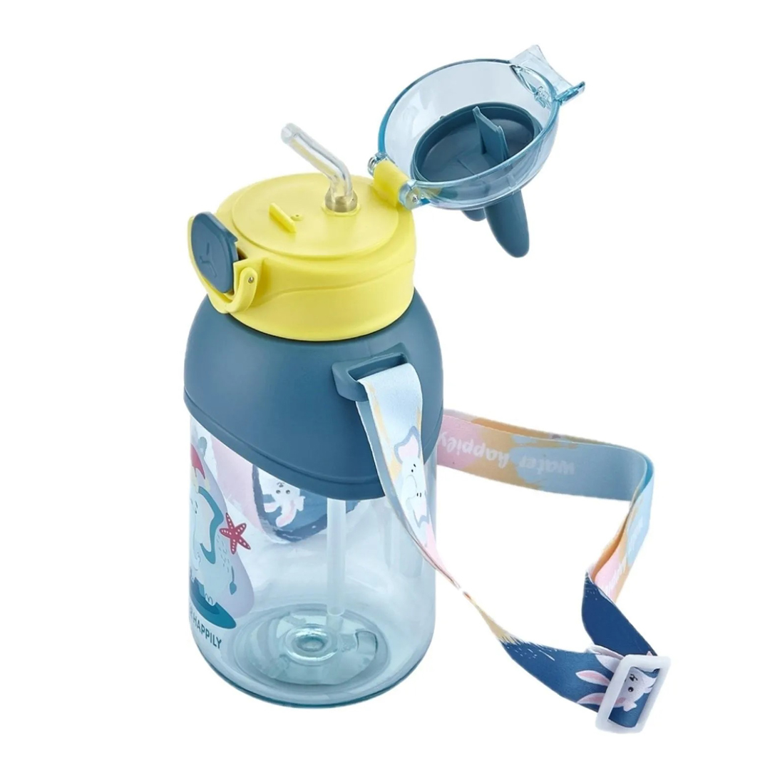 Vagonlife Boyun Askılı Pipetli Kilitli Kapak 650 Ml Matara Mavi Vagonlife Boyun Askılı Pipetli Kilitli Kapak 650 Ml Matara Mavi