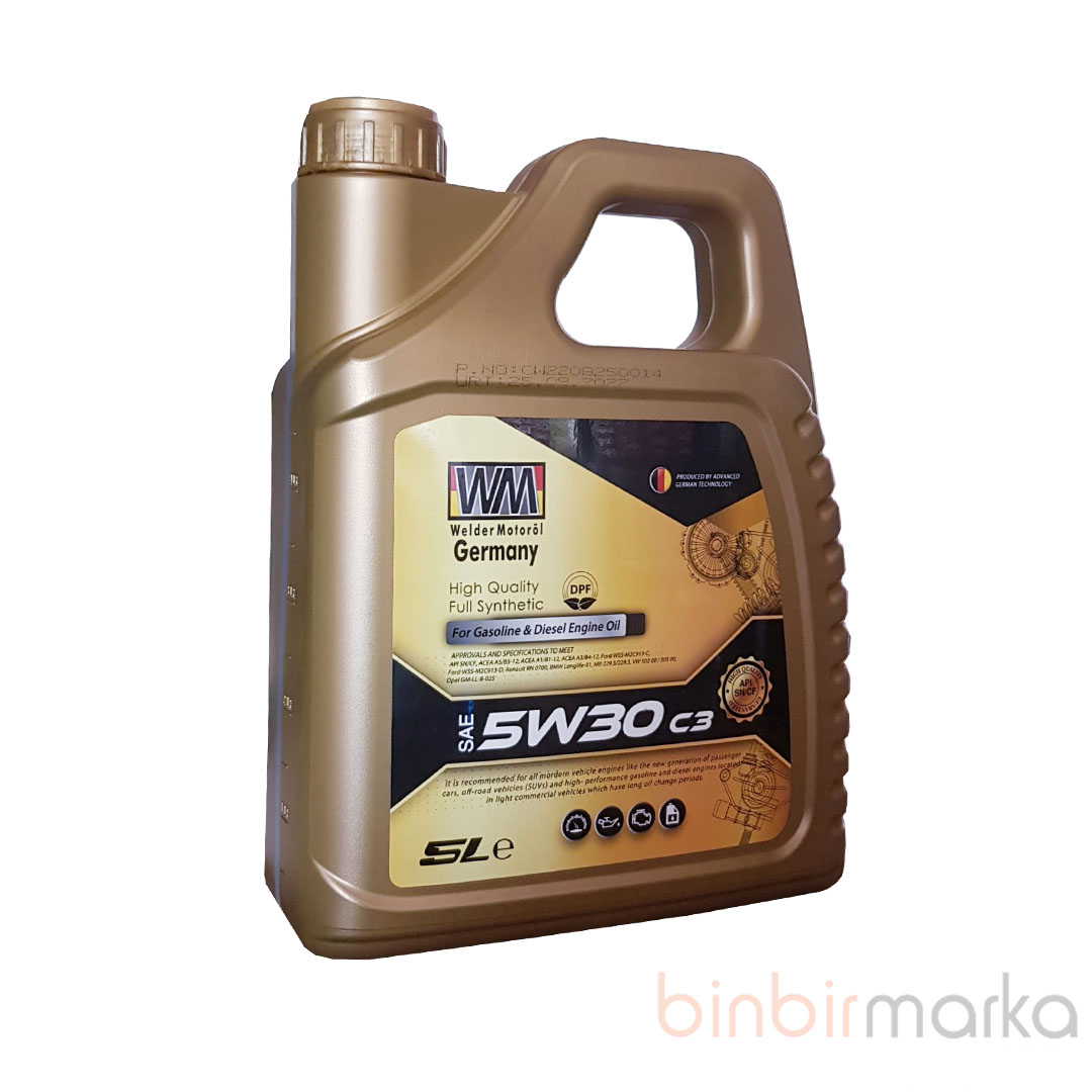 Welder Oil Ful Sentetik Dpf Li C3 5W30 5 Lt (Ü:2022)