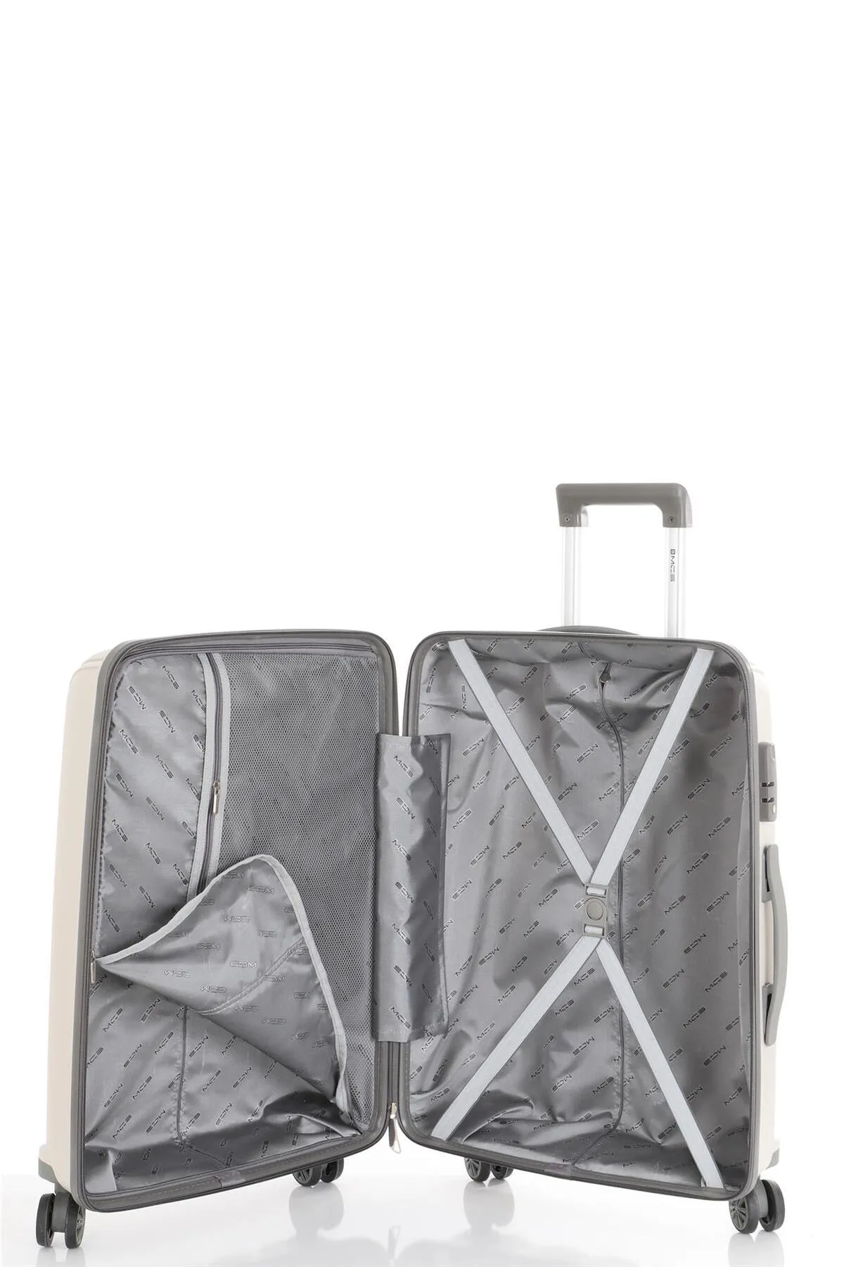 MÇS V305 Valiz Set - Kemik  gri