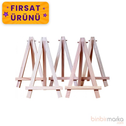 Ahşap Mini Şövale 12 cm 5 li set