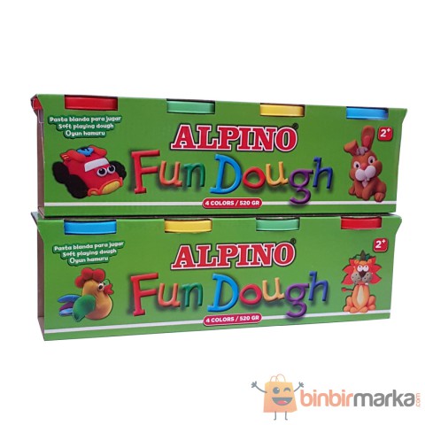 Alpıno 4 renk 520 gr 2 li Oyun Hamuru