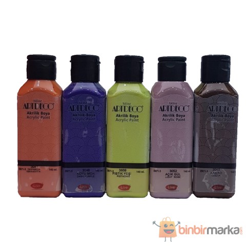 Artdeco 140 Ml Akrilik Boya 5'li Set