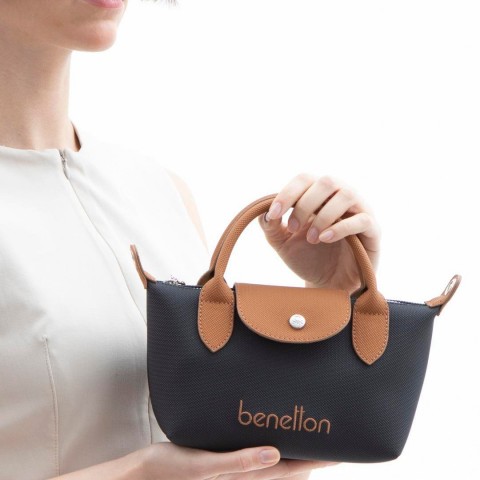 BENETTON Kadın Çapraz Çanta BNT1601 Siyah Camel