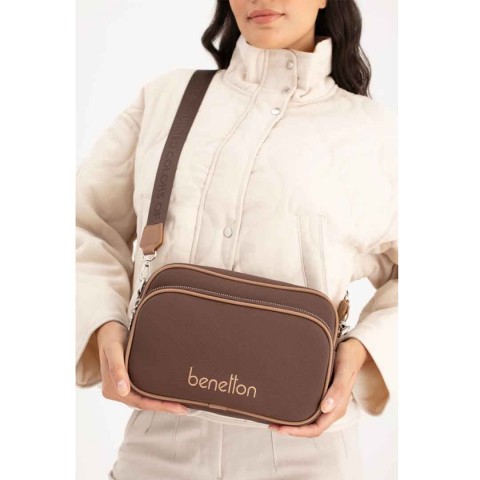 Benetton Bayan Çapraz Çanta Bnt 1653 Kahve-Camel