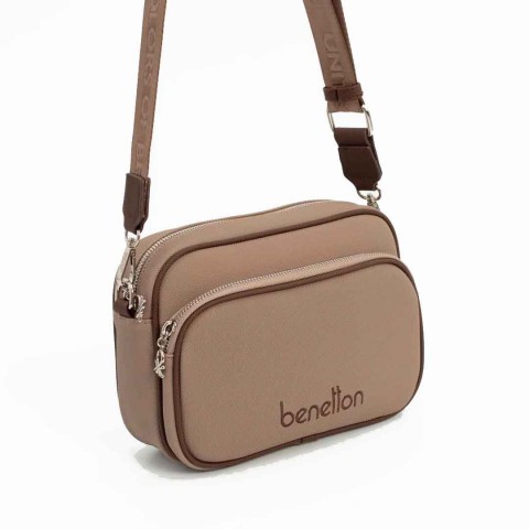 Benetton Bayan Çapraz Çanta Bnt 1653 Vizon-Kahve