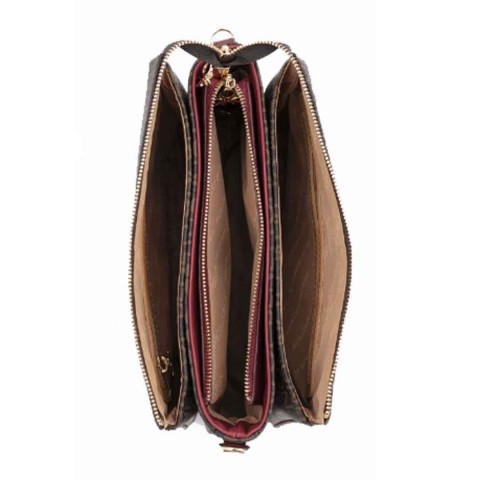 Benetton Bayan Çapraz Çanta Kahve-Bordo Bnt1637