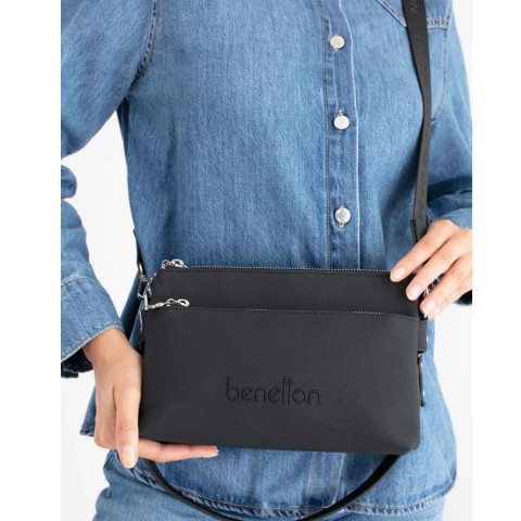 Benetton Bayan Çapraz Çanta Siyah BNT1667