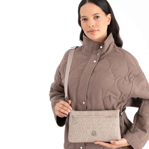 Benetton Bayan Çapraz Çanta Taş-Kahve BNT_1664