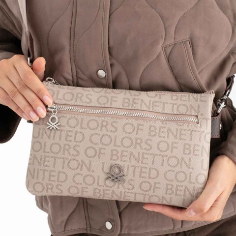 Benetton Bayan Çapraz Çanta Taş-Kahve BNT_1664