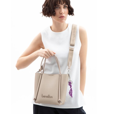 Benetton Bayan El Çantası BNT_1531 - Bej