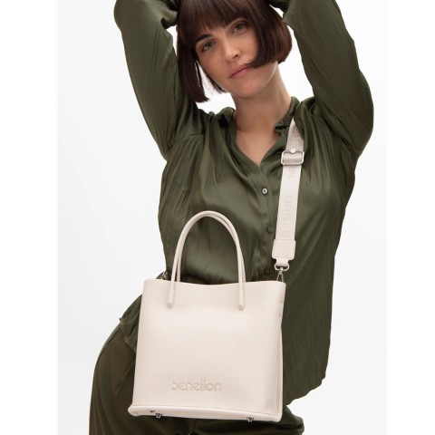 Benetton Bayan El ve Askılı Çanta BNT_1535 - Bej