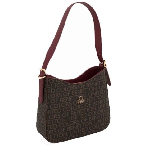 Benetton Bayan Kol Çantası Kahve-Bordo Bnt 1703