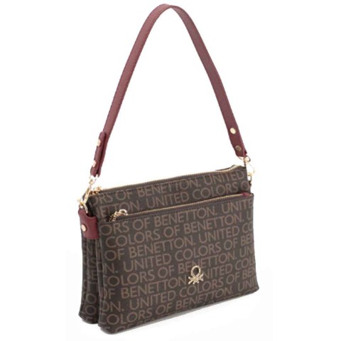Benetton Bayan Kol Çantası Kahve-Bordo Bnt1694