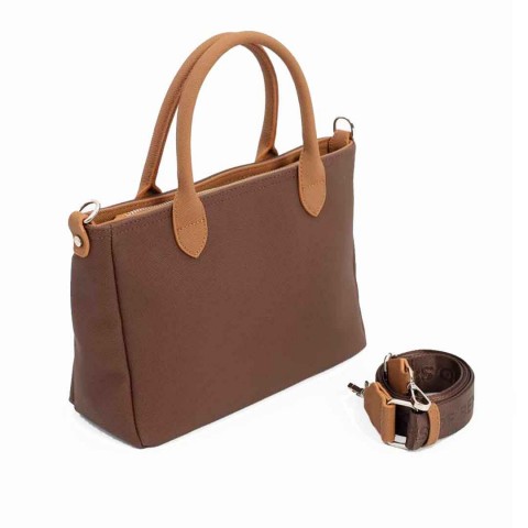 Benetton Bayan Omuz Çantası Kahve-Camel BNT_1649