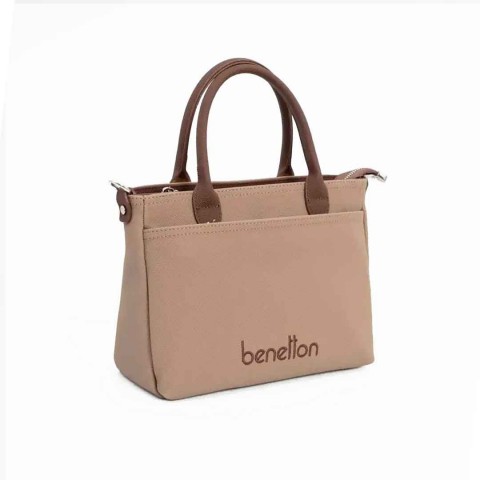 Benetton Bayan Omuz Çantası Vizon-Kahve BNT_1649