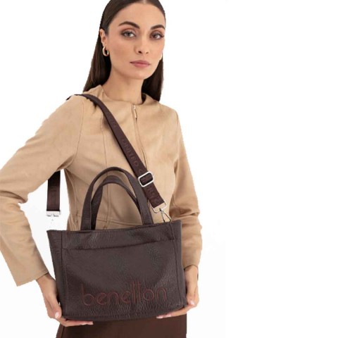 Benetton Bnt 1635 Kadın Kol Çantası Kahve