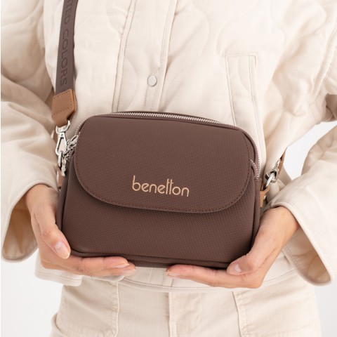 Benetton Kadın Çapraz Çanta BNT_1665 Kahve-Camel