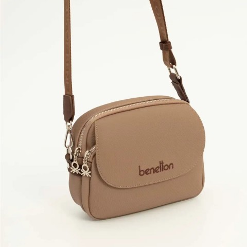 Benetton Kadın Çapraz Çanta BNT_1665 Vizon-Kahve