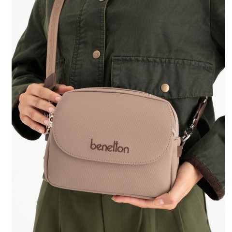 Benetton Kadın Çapraz Çanta BNT_1665 Vizon-Kahve