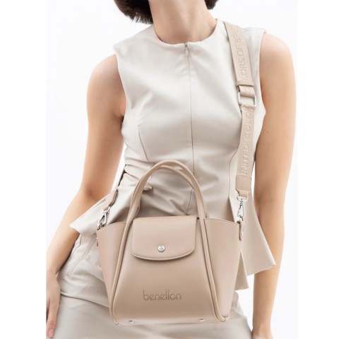 Benetton Kadın El Çantası BNT_1520 - Ten