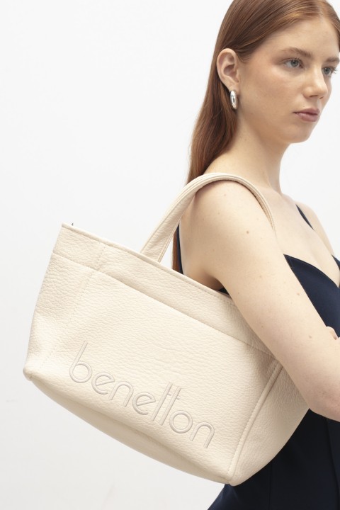 Benetton Kadın El Çantası Bej 1844