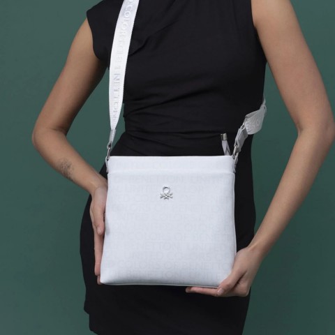 Benetton Kadın Kol Çantası BNT_1318 Beyaz - A.Gri