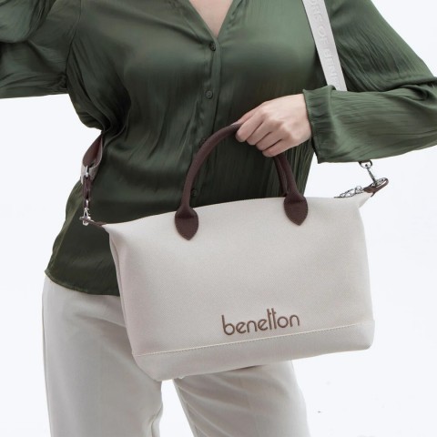 Benetton Kadın Kol Çantası BNT_1612  Bej - Kahve