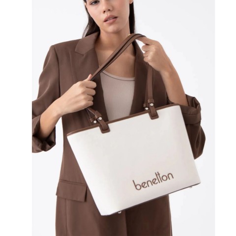 Benetton Kadın Kol Çantası BNT_1655 Bej - Kahve