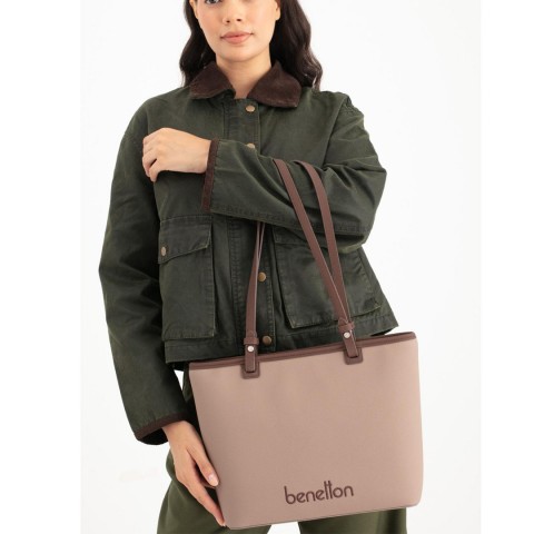 Benetton Kadın Kol Çantası BNT_1655 Vizon - Kahve