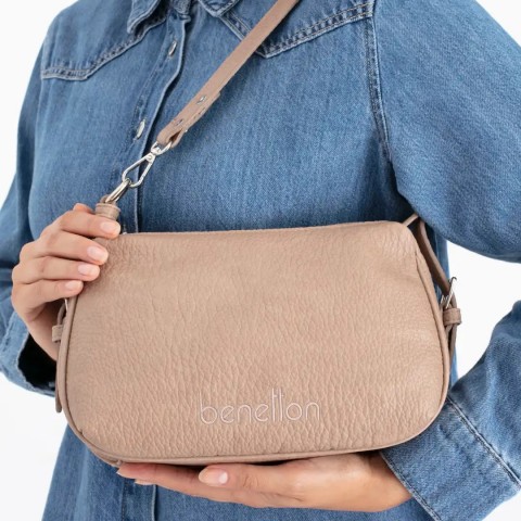 Benetton Kadın Kol Çantası BNT_1679 Vizon