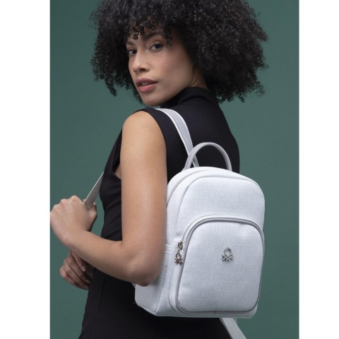 Benetton Kadın Sırt Çantası BNT_1280 Beyaz-A.Gri