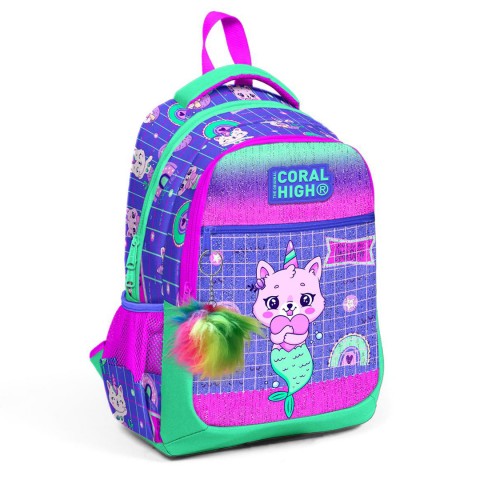 Coral High Kids Desenli Üç Bölmeli Okul Sırt Çantası 23478