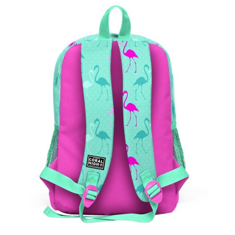Coral High Kids Flamingo Desenli Dört Bölmeli Okul Sırt Çantası 23111