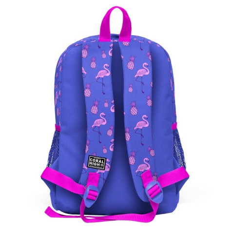Coral High Kids Flamingo Desenli Dört Bölmeli Okul Sırt Çantası 23112