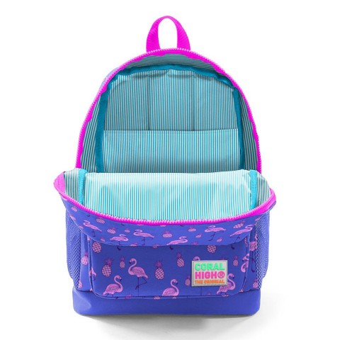 Coral High Kids Flamingo Desenli Dört Bölmeli Okul Sırt Çantası 23112
