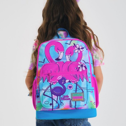 Coral High Kids Flamingo Desenli Dört Bölmeli Okul Sırt Çantası 23730